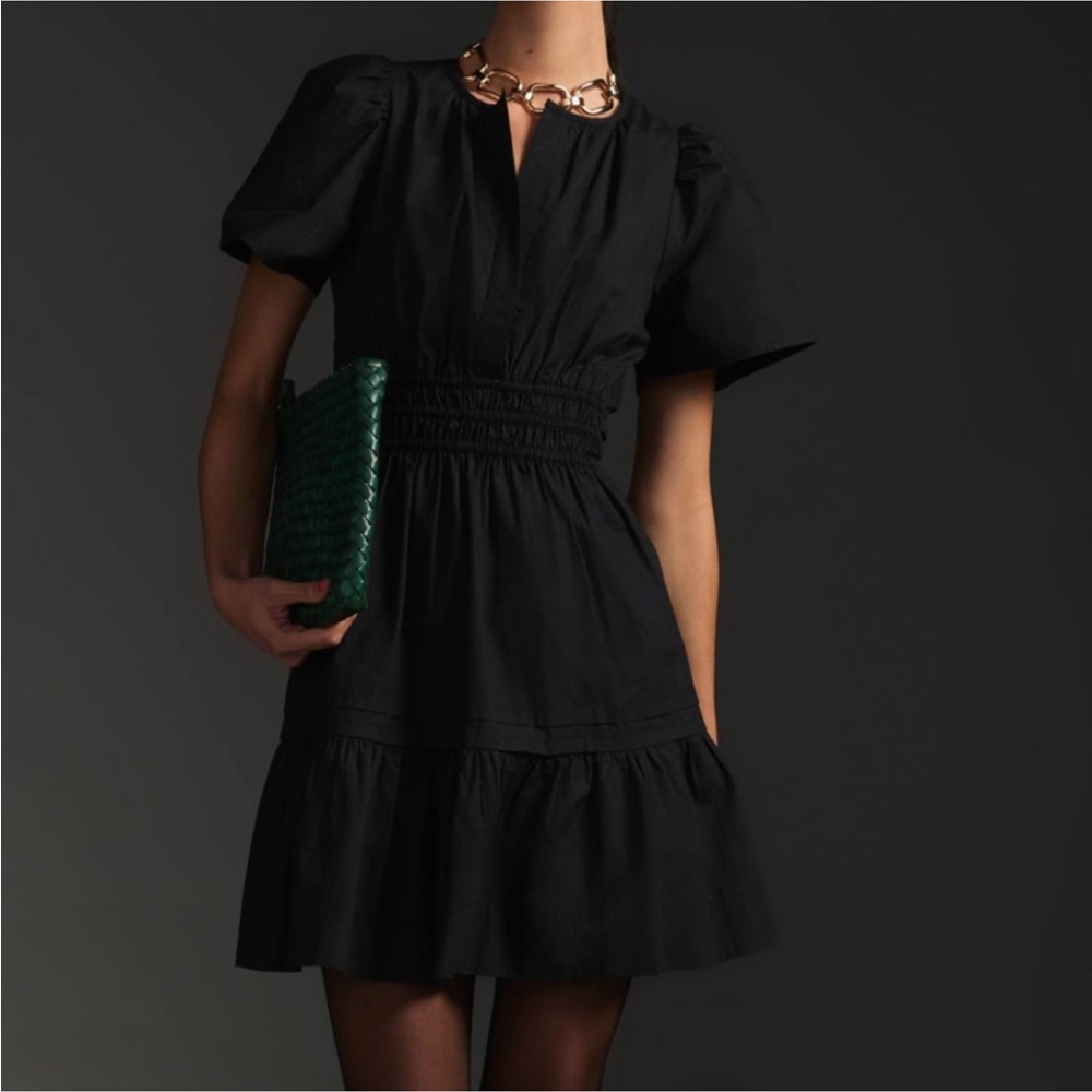 Anthropologie Somerset Mini Dress Black Large